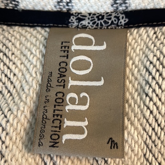 Anthropologie Dolan Coastal Stripes Terry Frayed Cropped Pullover Top - M - Picture 13 of 16